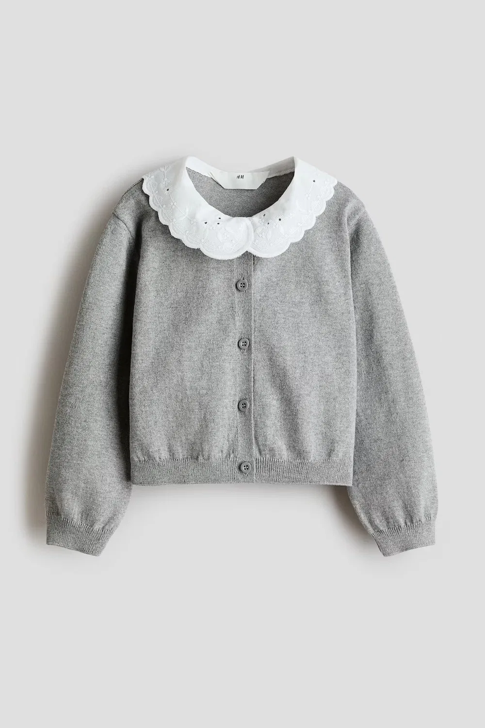 Кардиган с воротником H&M, Graumeliert