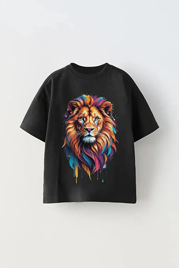 Детская футболка для мальчиков с принтом Lion printed C.C.L. Coccolin Kids Baby Clup, Black