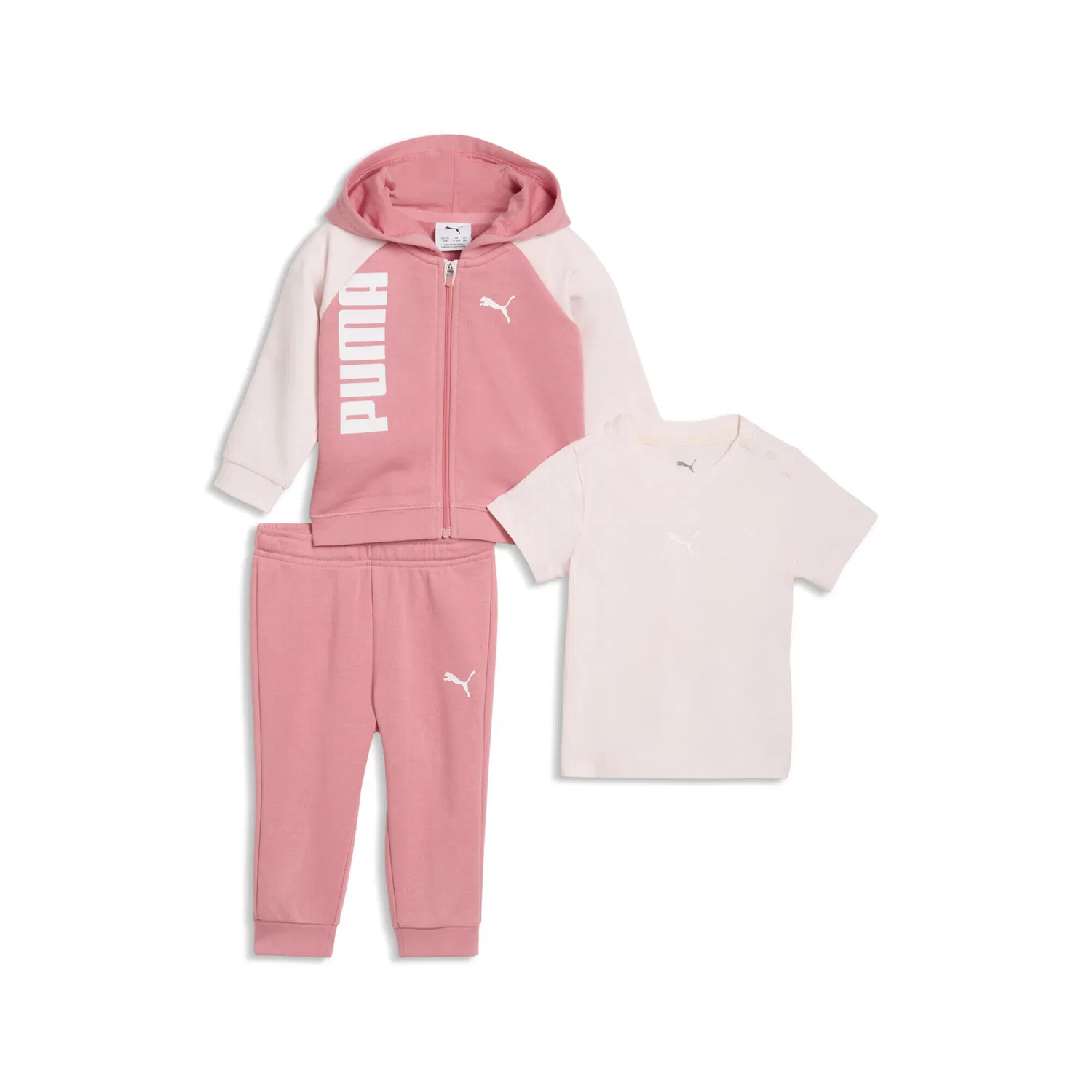 Детский комплект из худи, футболки и брюк Minicats Puma, Rosa / Pastellrosa