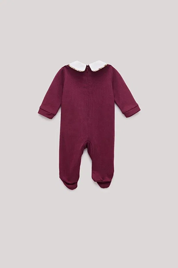 Детский комбинезон для мальчиков с длинным рукавом Layette, Burgundy — фото 2