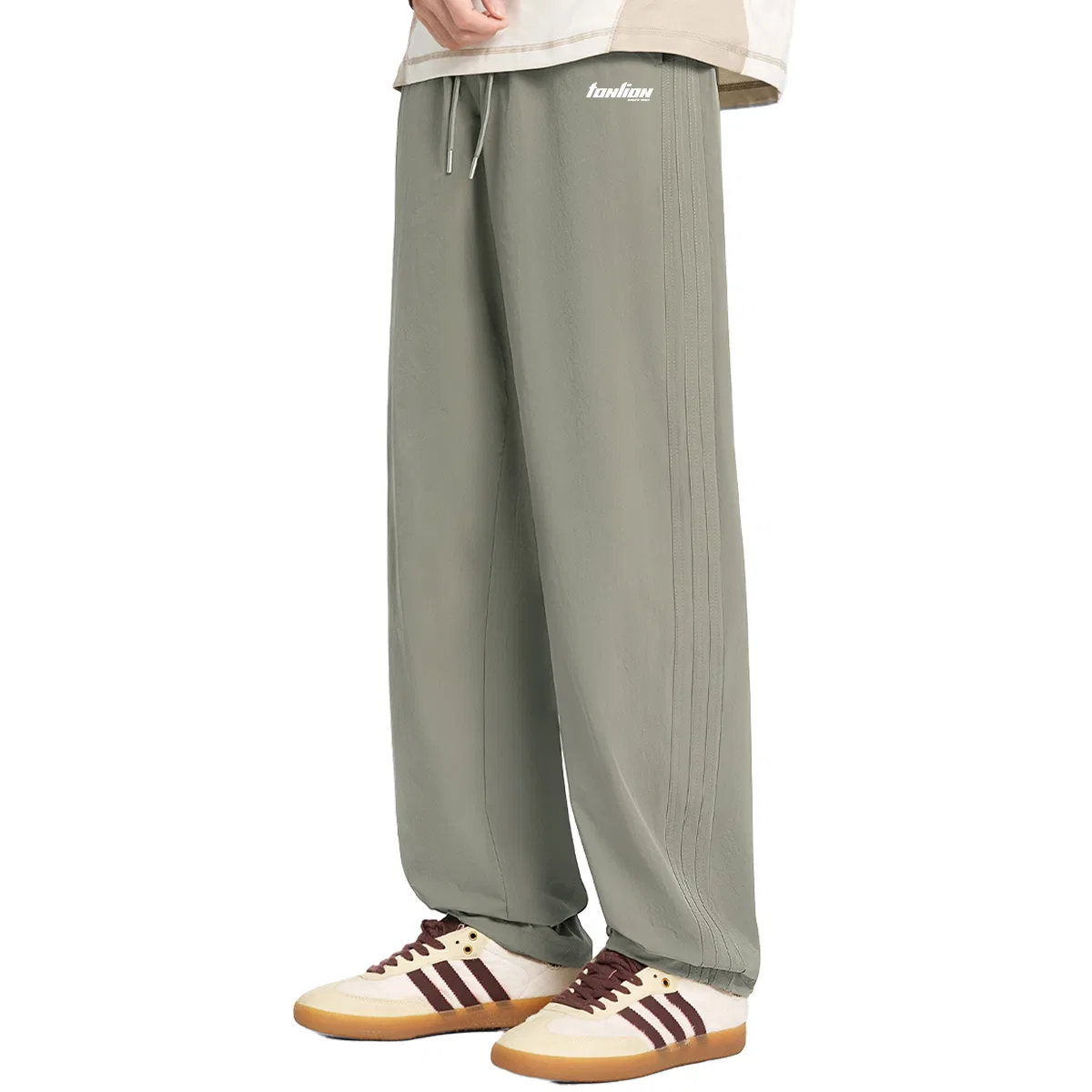 Детские брюки повседневные прямого кроя Tonlion, Light Green