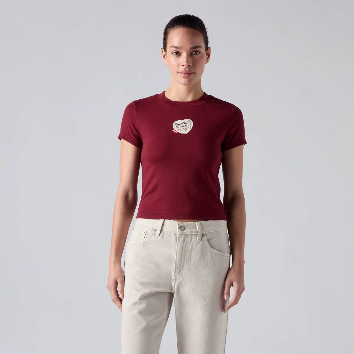 Базовая детская футболка с графическим принтом Levi's, True Blue Locket Warm Cabernet - Red — фото 3