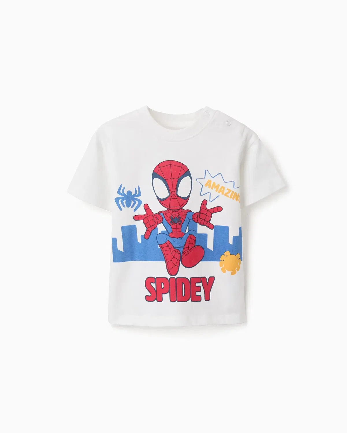 Детская футболка для мальчиков с принтом Spidey Zippy, Blanco