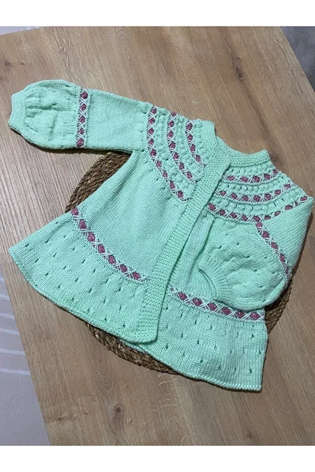 Детский кардиган для девочек с длинным рукавом Petek Collection, Water Green