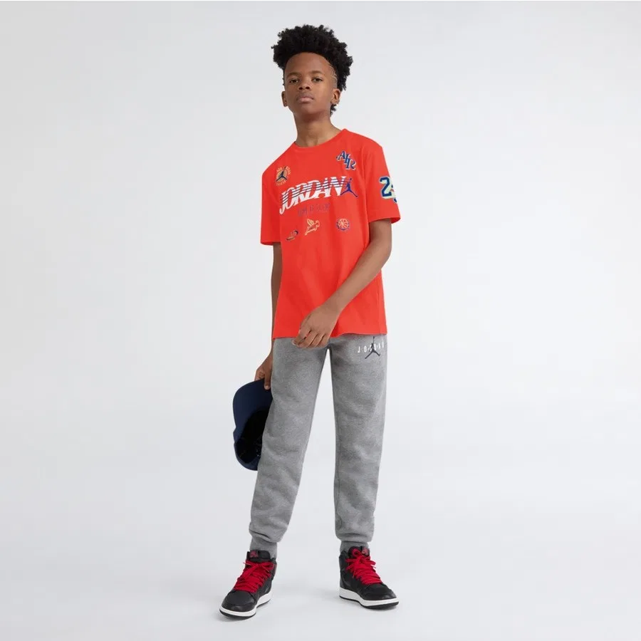 Футболка с коротким рукавом Jordan Jrdn Sports Club Ss Tee Nike, Оранжево-черно-желтый — фото 3