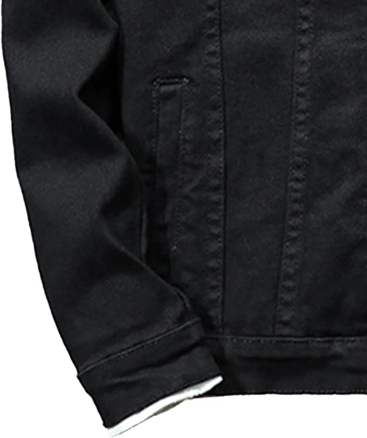 Мужская джинсовая куртка Slim Fit, чёрный — фото 3