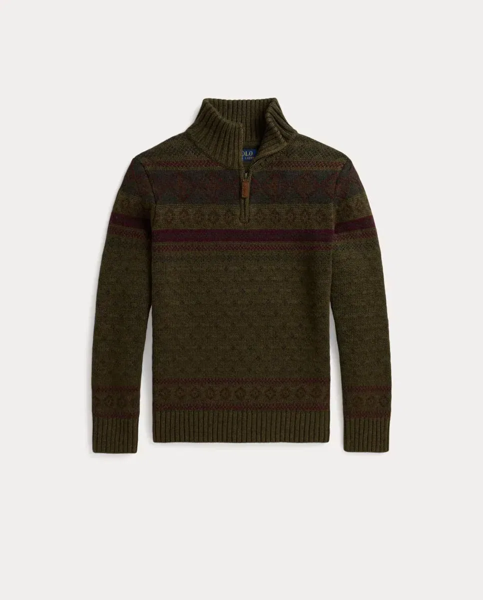 Детский джемпер для мальчиков с принтом Polo Ralph Lauren, Kaki
