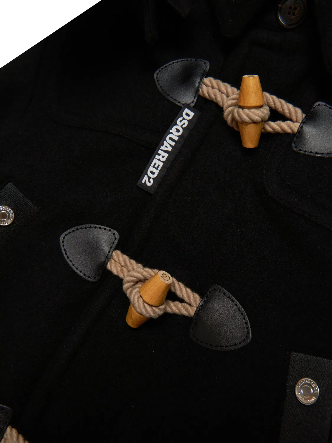 Пальто из шерстяной смеси Монтгомери DSQUARED2, черный — фото 4