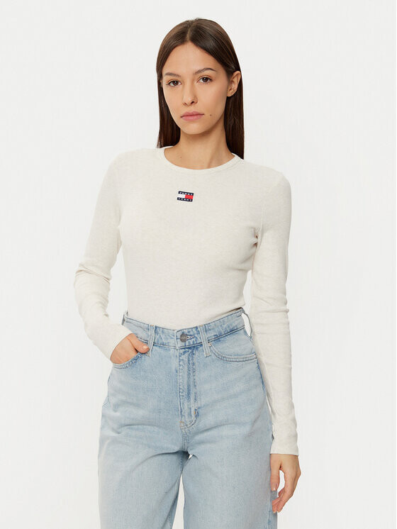 

Узкая блузка Tommy Jeans, бежевый