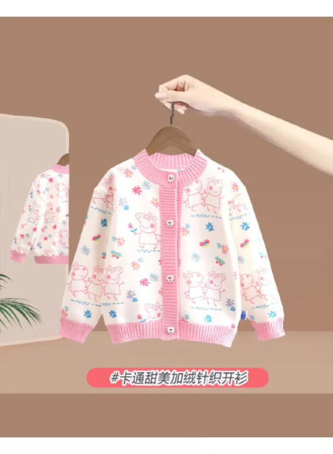 Кардиган удобный с длинным рукавом Peppa Pig, розовый