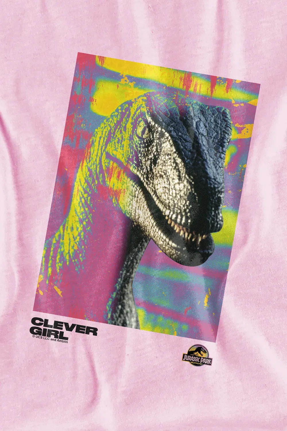 Детская футболка с принтом Jurassic Park Dino Trip Nbcu, Pink — фото 2