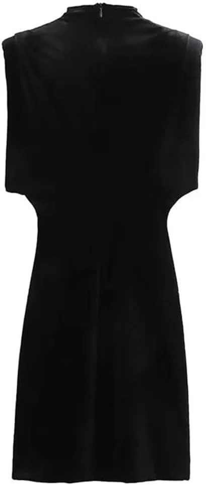 Женское мини-платье с бархатной текстурой Bodycon Tank Sleeve, Pic Color — фото 3