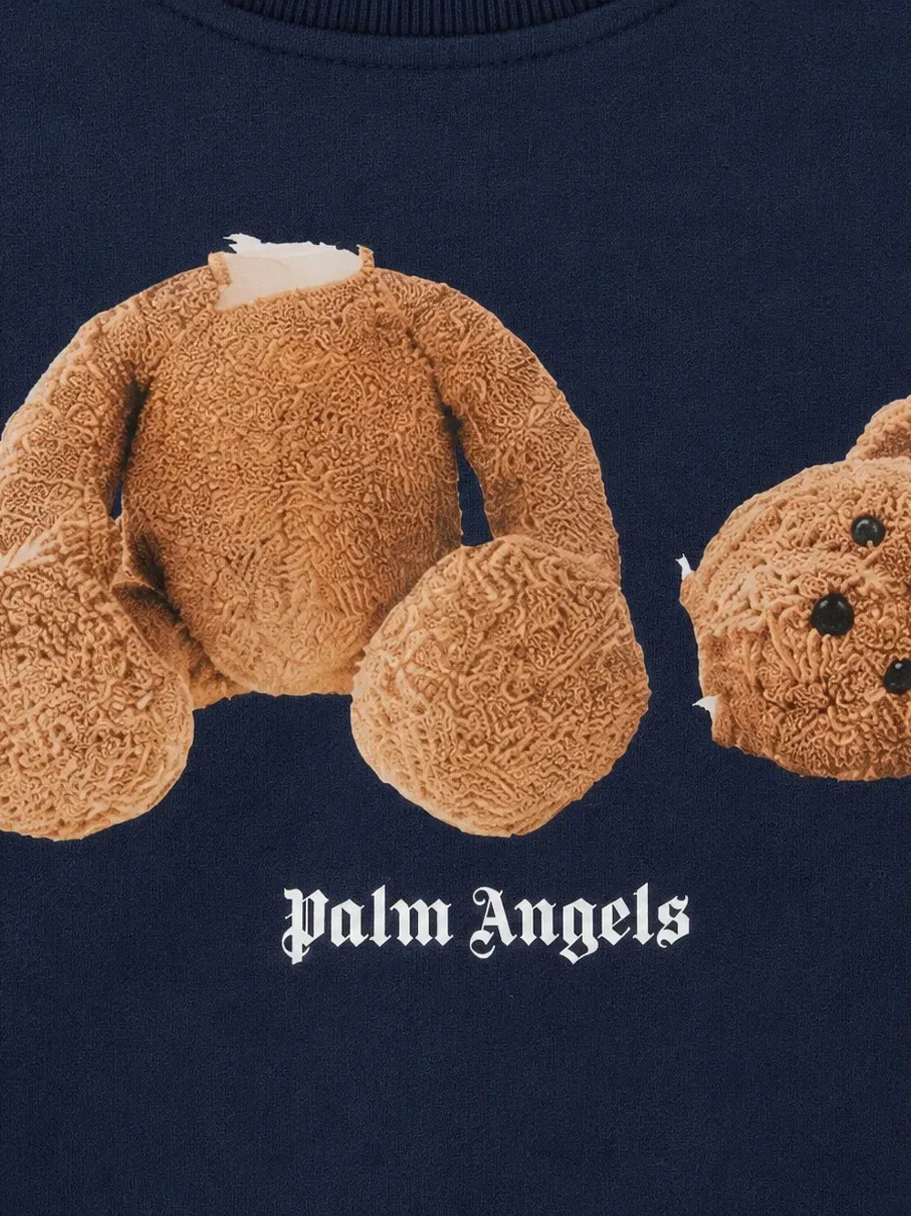 Толстовка с мишкой Palm Angels Kids, синий — фото 3