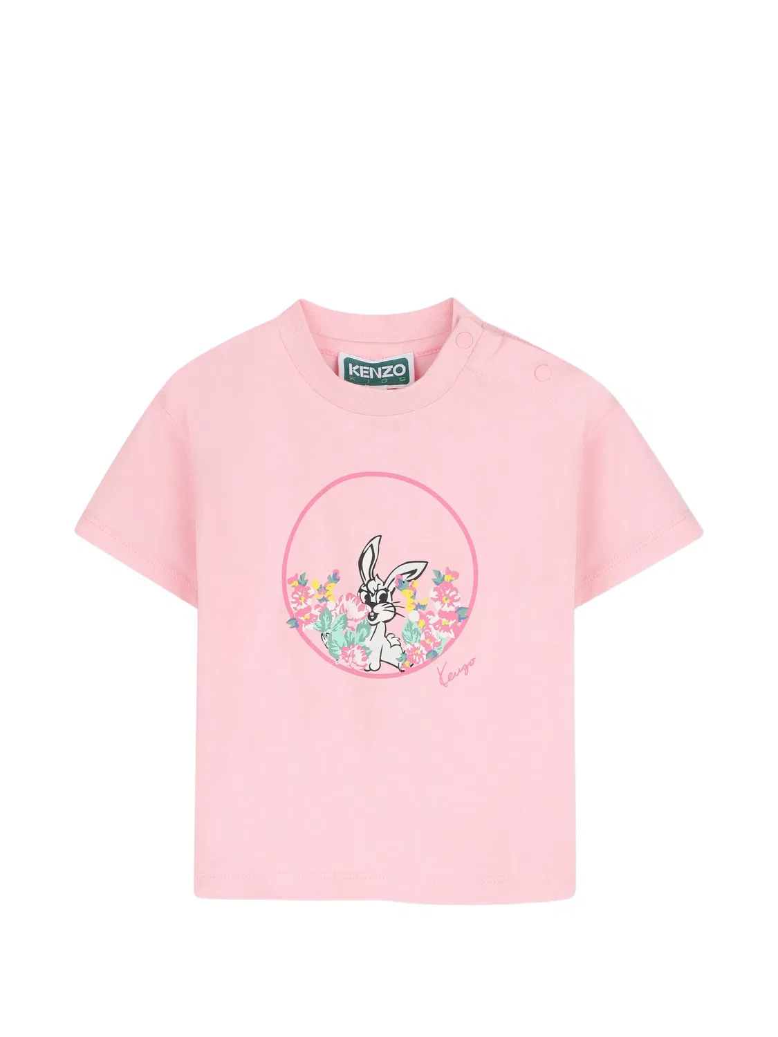 Футболка с принтом Kenzo Kids, розовый