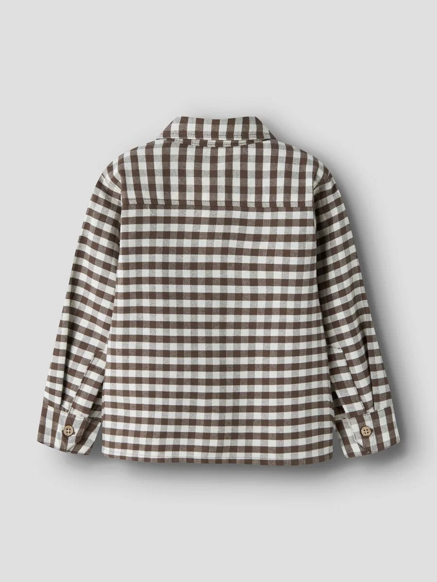 Рубашка на пуговицах Lil'Atelier Comfort fit серого цвета — фото 2