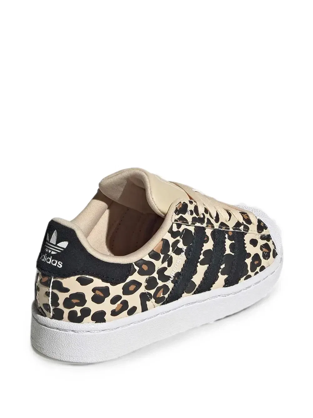 Кроссовки Superstar II с леопардовым принтом Adidas Kids, бежевый — фото 3