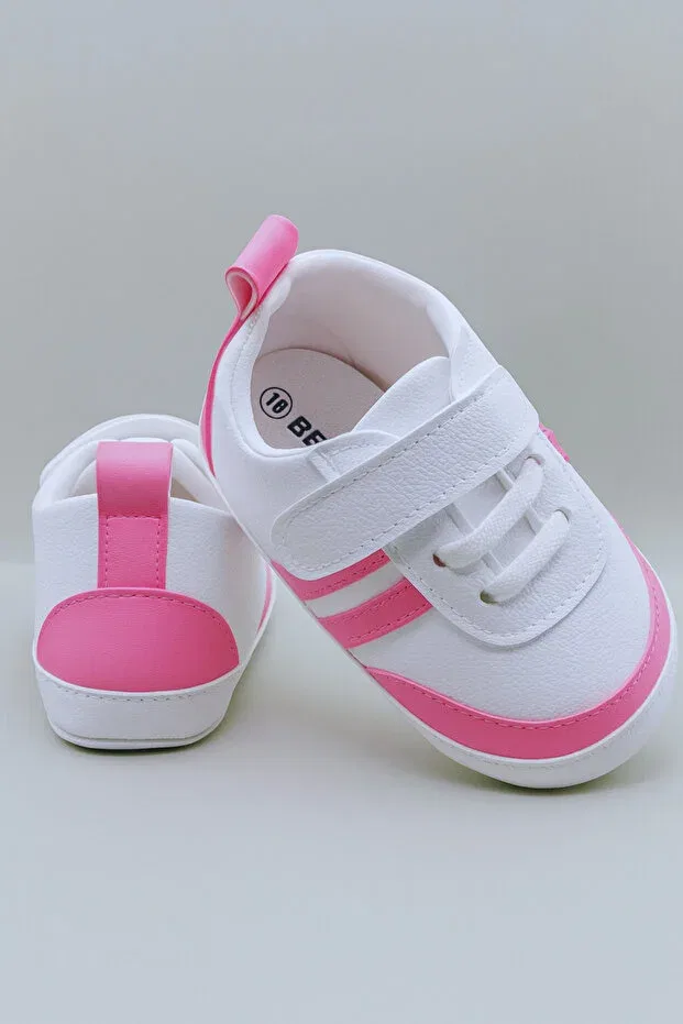Детские кроссовки для девочек на липучке Bebluxbaby, Neon Pink — фото 3