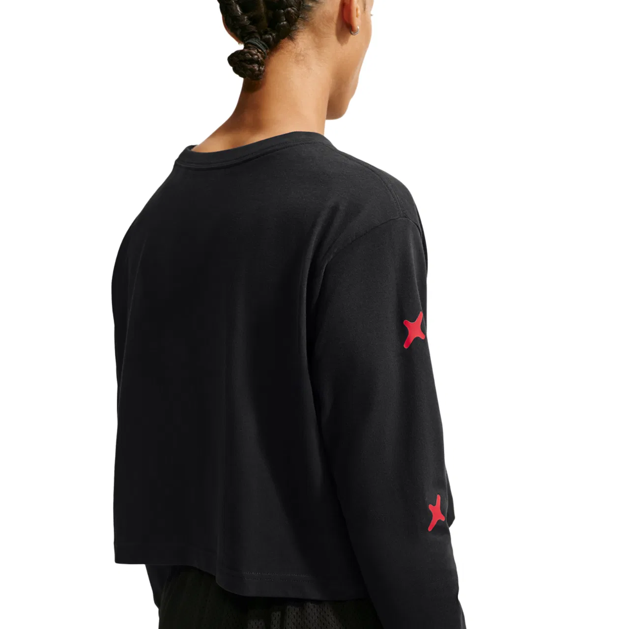 Женская футболка с длинным рукавом Nike A'Ja LS Tee, Black — фото 2