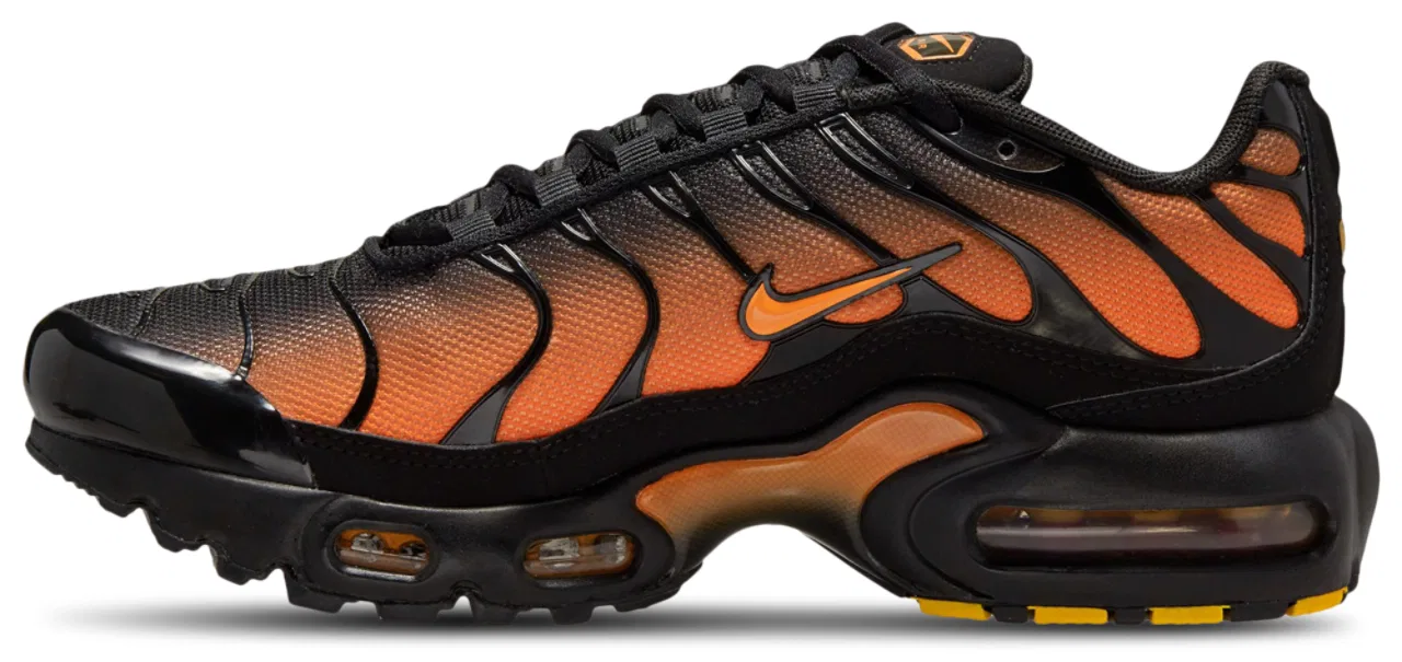 Детские кроссовки для мальчиков с амортизацией Tuned Air Nike Air Max Plus, Black Total — фото 2