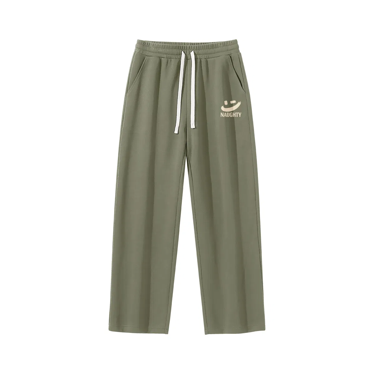 Детские повседневные брюки свободного прямого кроя MINISO, Palm Green