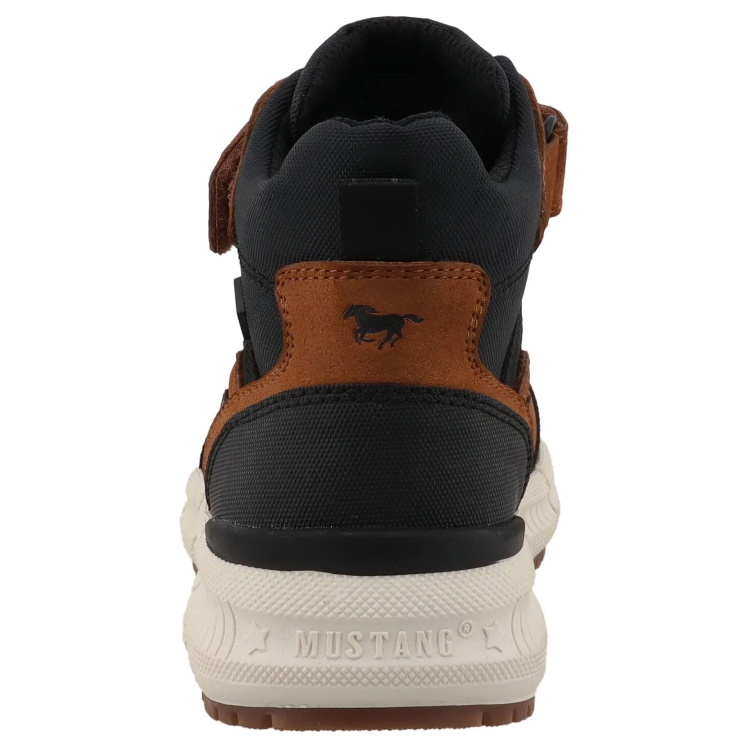 Детские высокие кроссовки-ботинки с мембраной Mustang Shoes, Brown/Black — фото 2