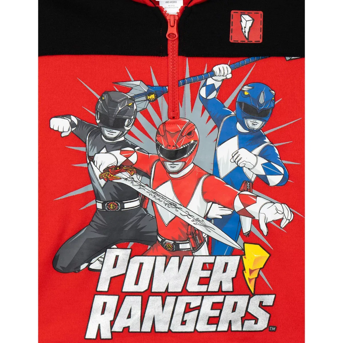 Детское худи с принтом Mighty Morphin Power Rangers Fleece Hoodie Power Rangers, Red — фото 4