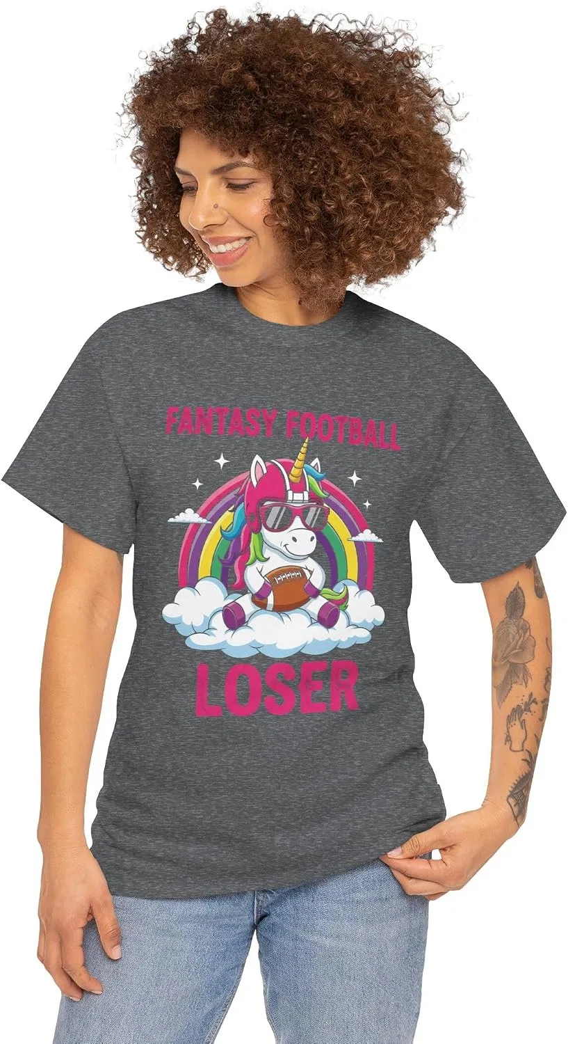 Мужская футболка с принтом Fantasy Football Loser, графитовый меланж — фото 3