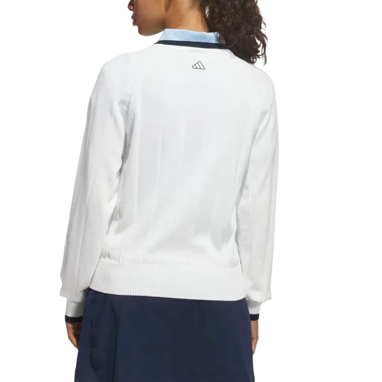 Женский свитер с круглым вырезом, прямой крой Ultimate365, Adidas, White — фото 4