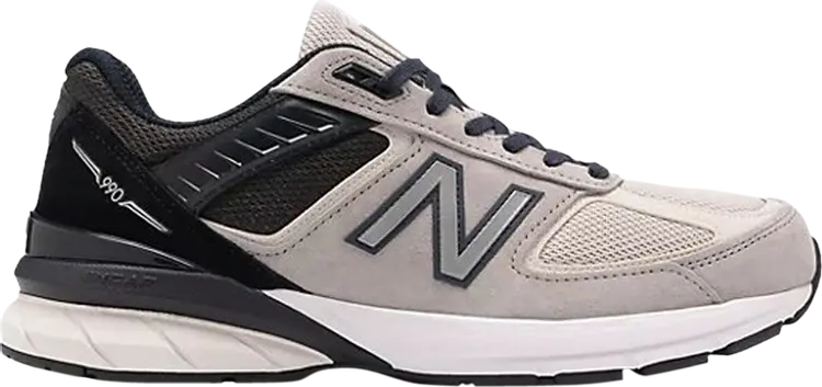 Кроссовки New Balance 990v5 Made in USA 'Light Grey Navy', серый — фото 2