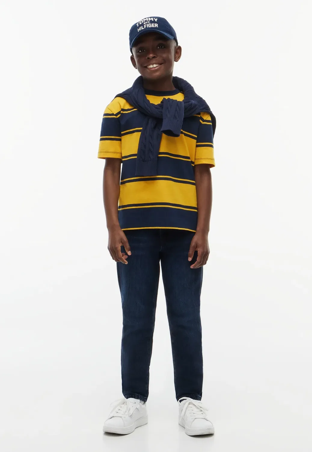Базовая футболка в полоску - футболка с принтом Tommy Hilfiger, Countryside Yellow — фото 2