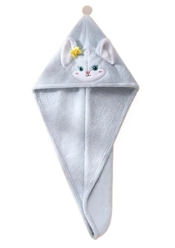 Душевая шапочка из кораллового велюра, регулируемая, AD-BCrbgen, 1 шт, 24x63 см, Blau