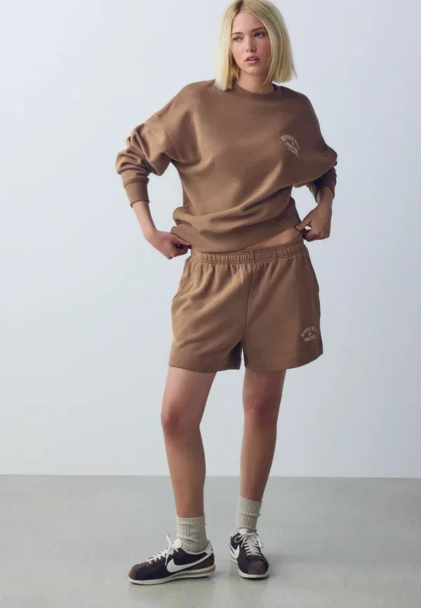 Брюки хлопок Set tracksuit bottoms Next, коричневый — фото 2
