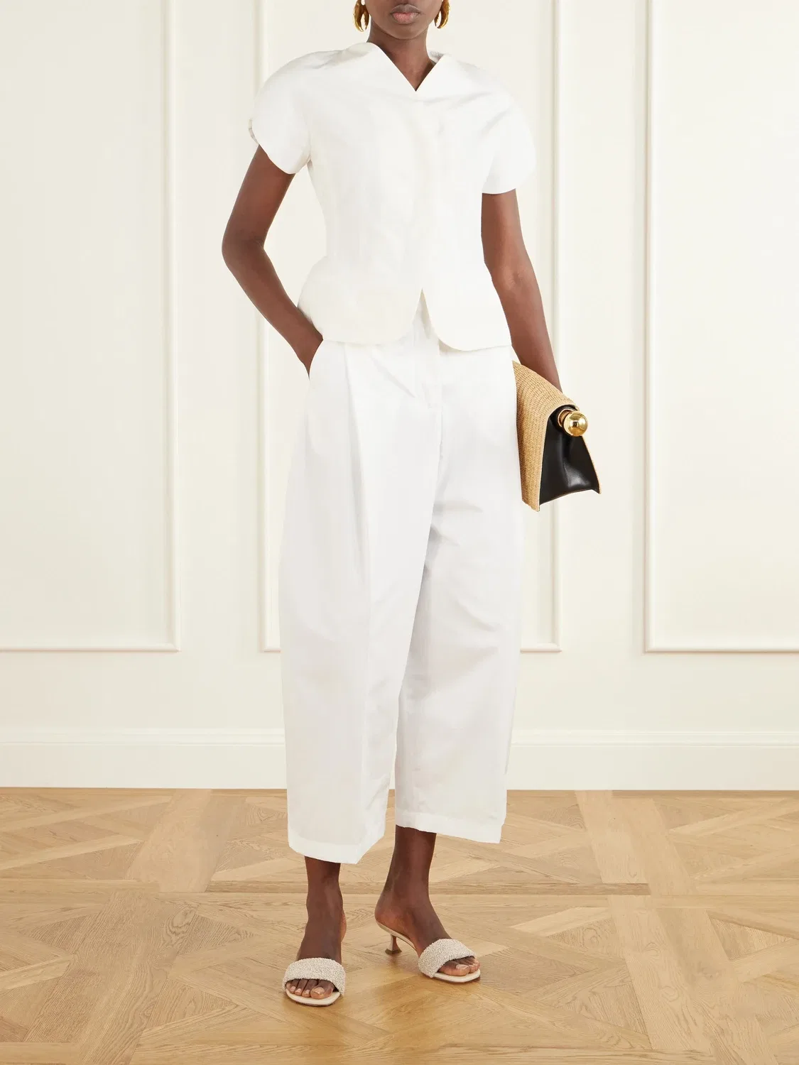 Блейзер La Veste Ovalo из файля Jacquemus, белый — фото 2