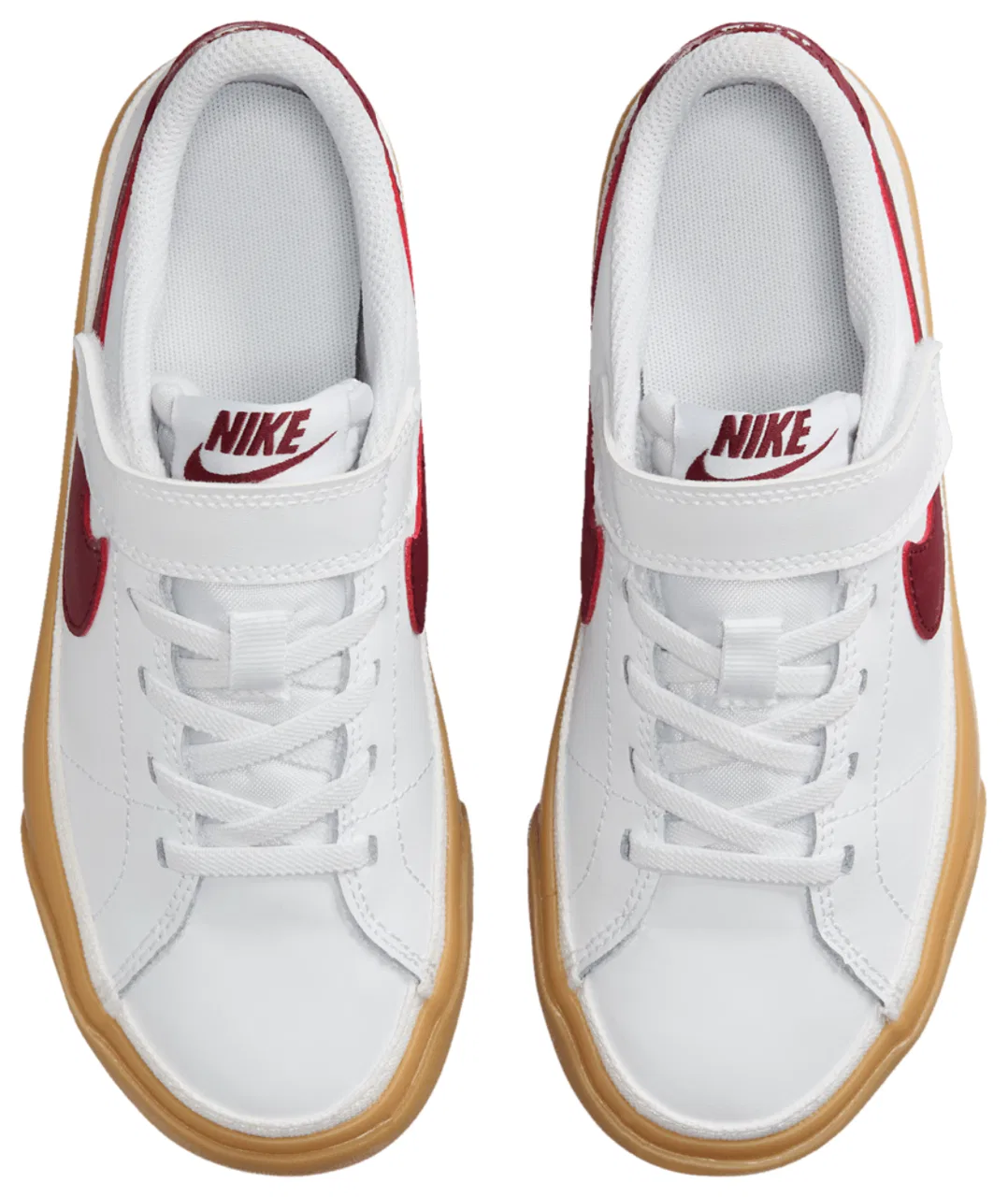 Кроссовки для мальчиков Court Legacy Nike, цвет White/Team Red/Gum Yellow — фото 4