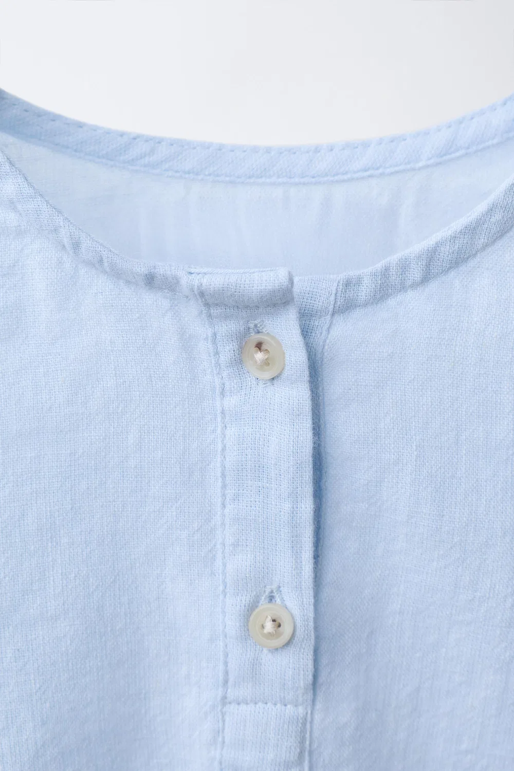 Бюстгальтер из хлопка и льна ZARA, Blue — фото 3