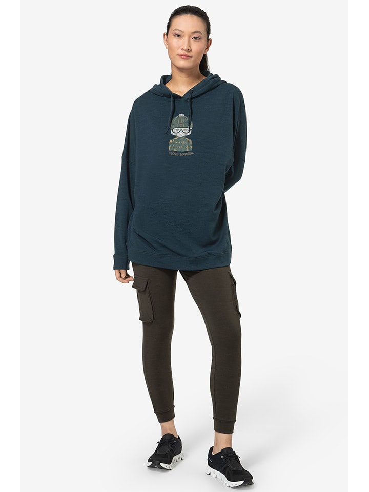 

Толстовка super.natural Hoodie Snow Cat, темно-синий