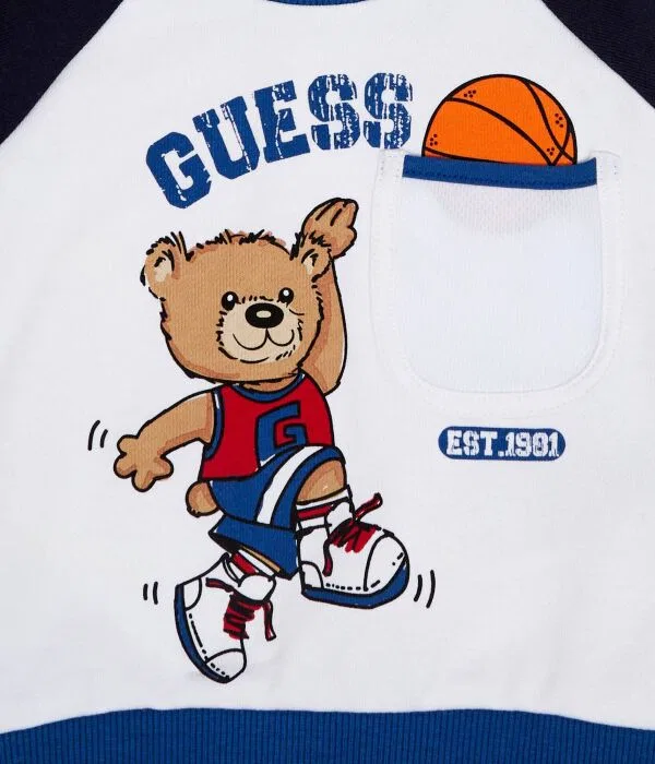 Детский комплект для мальчиков из хлопка Guess, Blu Marino — фото 4