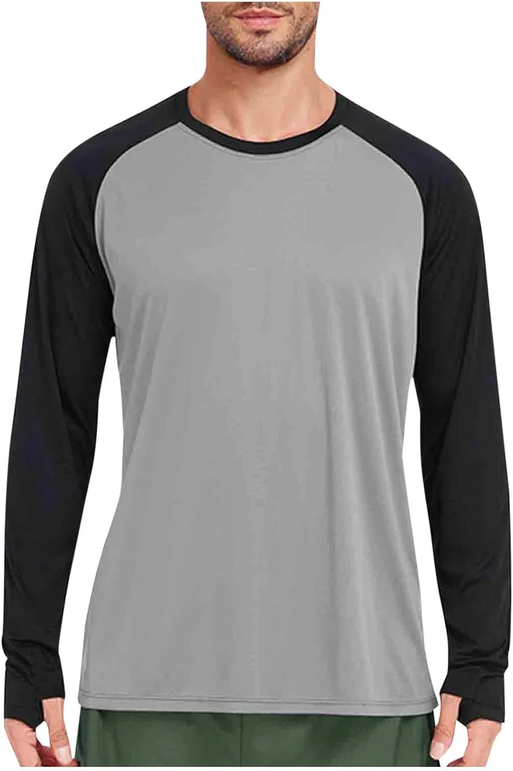 Мужская футболка с цветными блоками реглан Baseball, Gray