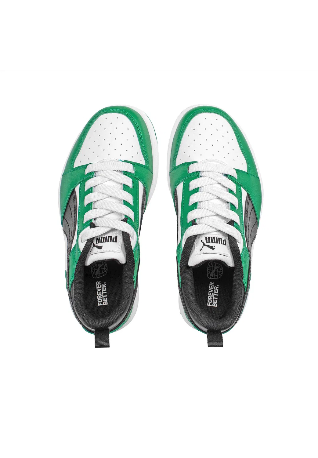 Детские кроссовки Puma Rebound V6 Lo AC PS, Цвет Weiss Grun — фото 3