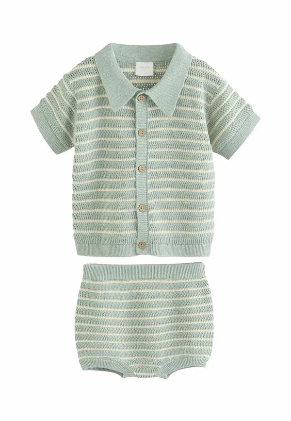Комплект кардиган и брюки полоска Next Sage Green Stripe