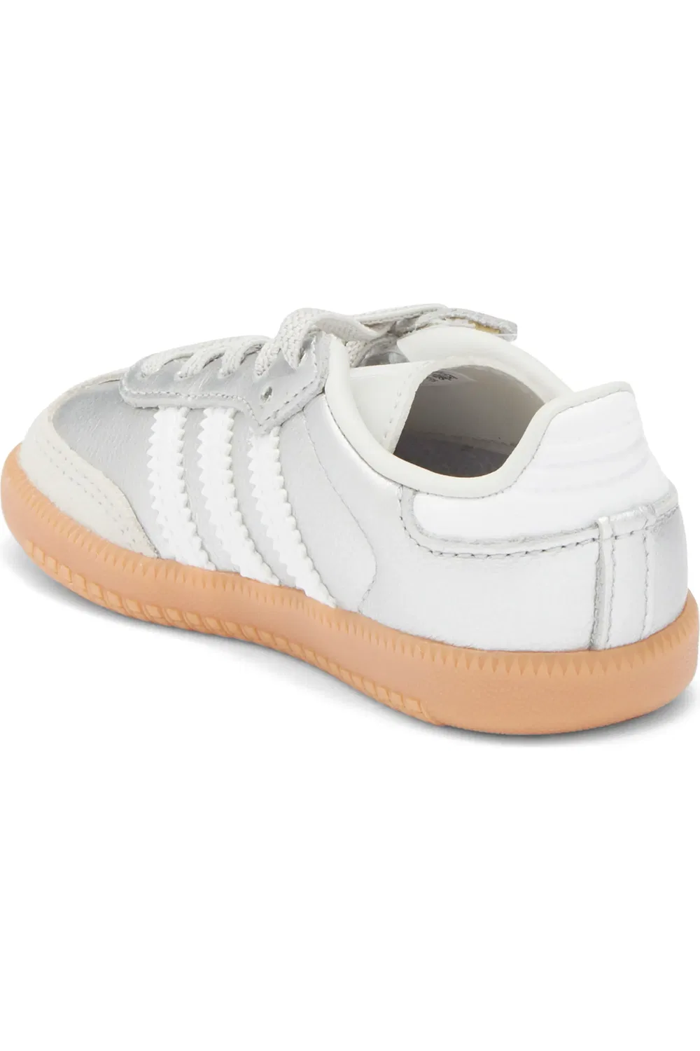 Кроссовки детские футбольные Samba adidas, Silver/White/Gum — фото 2