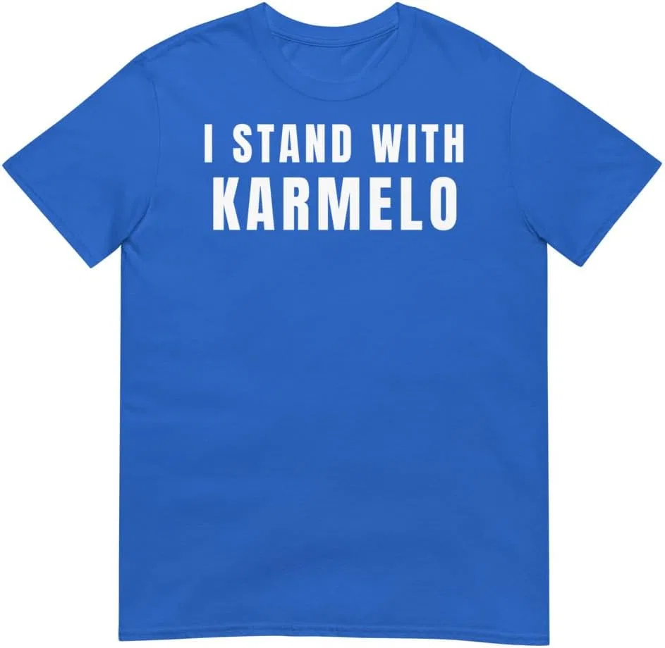 Мужская футболка с принтом I Stand with Karmelo Anthony Justice for Student Trial, королевский синий