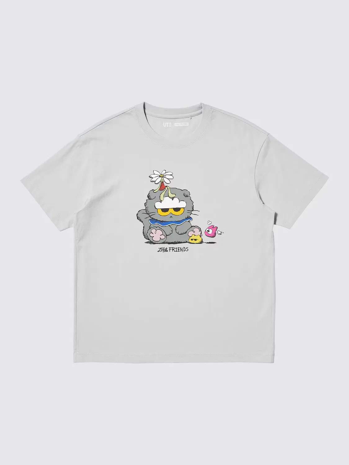 Футболка Zo&Friends ut Uniqlo, с графическим принтом, светло-серый — фото 4