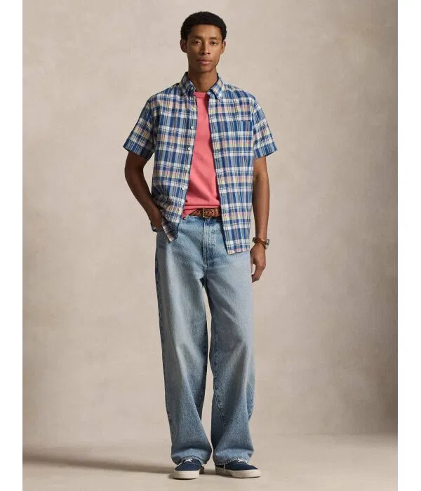 Мужская футболка хлопковая Classic Fit Polo Ralph Lauren, красный — фото 2