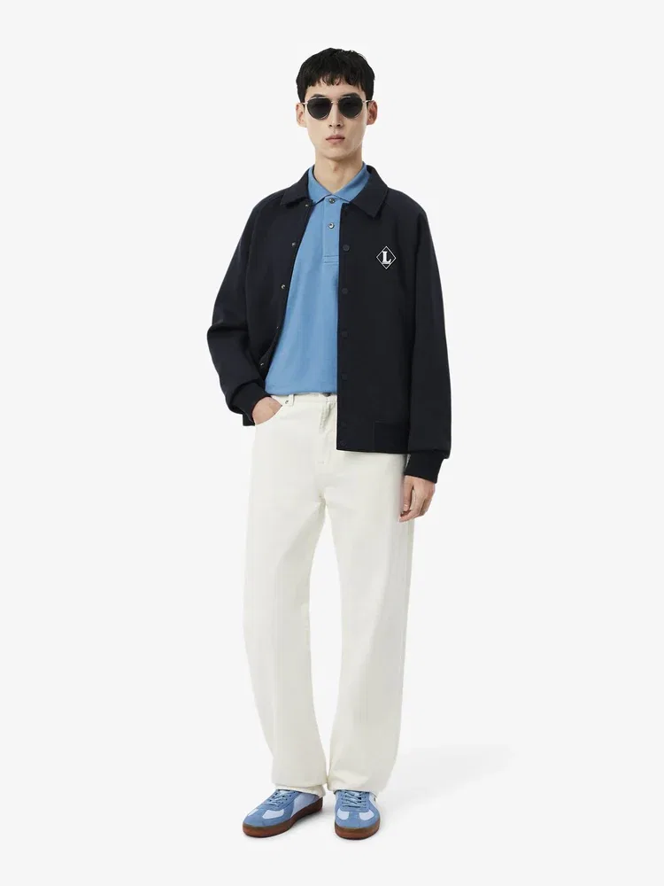 Футболка поло классического кроя L1212 LACOSTE, Blue — фото 4