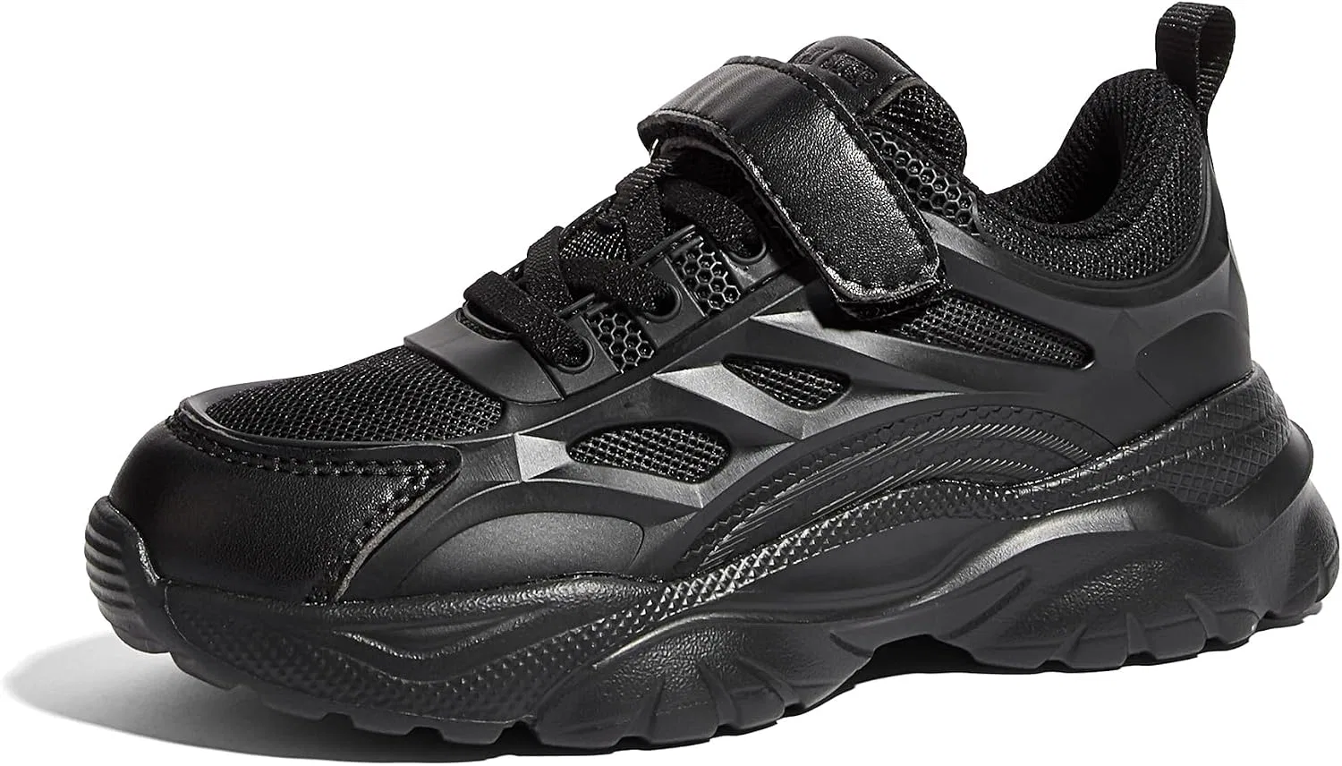Детские кроссовки с липучкой LUCKY STEP, All Black