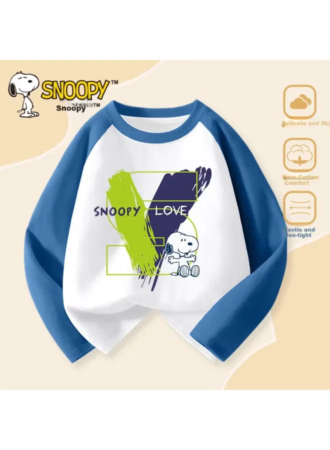 Футболка с длинным рукавом с принтом You Snoopy, синий
