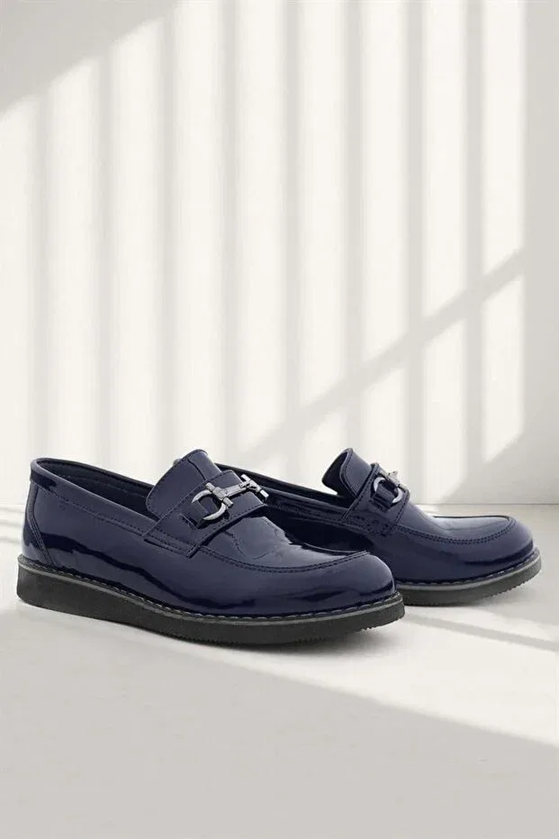 Детские классические туфли для мальчиков из натуральной кожи Rakerplus, Navy Blue