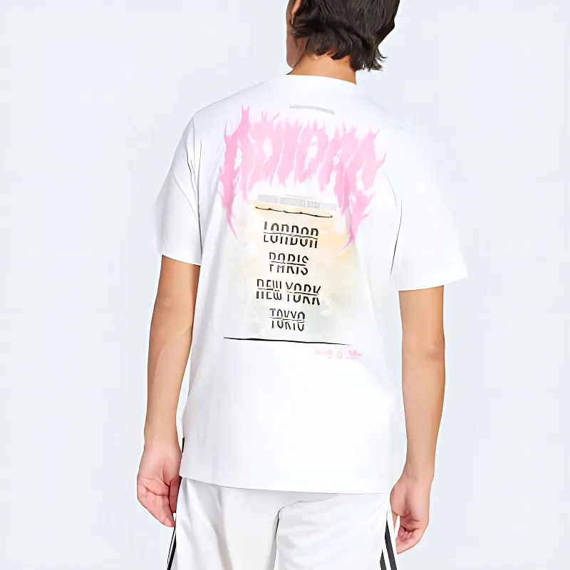 Мужская футболка с принтом Adidas Originals, White — фото 4