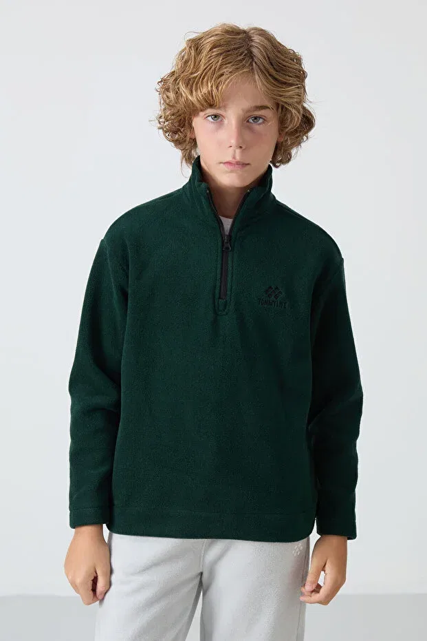Детские свитшот для мальчиков с вышивкой Tommy Life, Pine Green